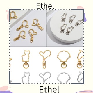 Ethel1 พวงกุญแจตะขอโลหะ DIY สําหรับห้อยกระเป๋า 5 ชิ้น