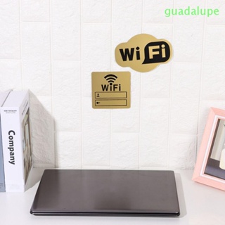 Guadalupe สติกเกอร์กระจก WIFI 3D สําหรับติดตกแต่งผนังบ้าน ร้านอาหาร ร้านค้าสาธารณะ