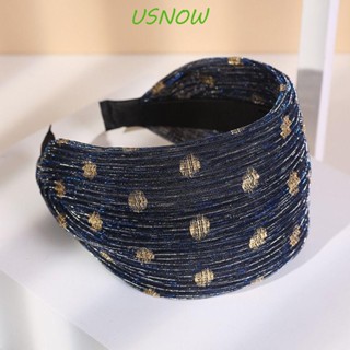 Usnow ที่คาดผมตาข่าย ลายจุด แนวหวาน เรียบง่าย สําหรับผู้หญิง