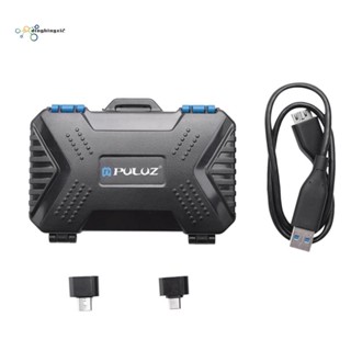 Puluz กระเป๋าใส่ซิมการ์ด USB3.0 กันน้ํา สําหรับ SD XQD CF TF