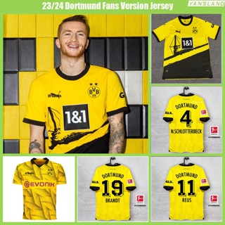 เสื้อกีฬาแขนสั้น ลายทีม Dortmund Fans 2023/24