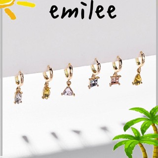 Emilee ใหม่ เครื่องประดับ ต่างหูระย้า แฟชั่นสําหรับผู้หญิง 6 ชิ้น ต่อชุด