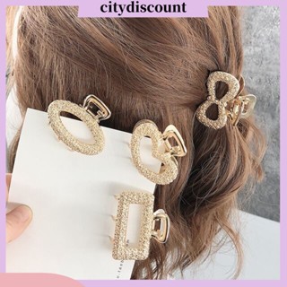 &lt;citydiscount&gt; กิ๊บติดผม โลหะผสม รูปโบว์ ทรงสี่เหลี่ยมผืนผ้า หัวใจ ดวงจันทร์ อมยิ้ม หรูหรา แวววาว เรียบง่าย สําหรับผู้หญิง ออกเดท