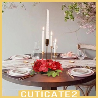 [Cuticate2] พวงหรีดเทียน ลายดอกไม้ สําหรับงานแต่งงาน งานเทศกาล