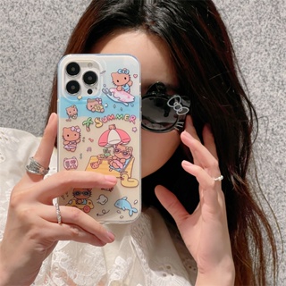 เคสโทรศัพท์มือถือหนัง ซิลิโคน สองชั้น กันกระแทก ลายการ์ตูนแมวน่ารัก สีดํา สําหรับ iphone 13 11 12 13 14 14promax 14 13Pro 11 12