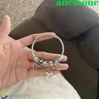 Anemone สร้อยข้อมือลูกปัด รูปหัวใจ สีชมพู รูปม้าน้ํา สําหรับผู้หญิง DIY