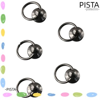 Pista หมุดหนังอัลลอย รูปตัว D สีดํา พร้อมหมุด รูปตัว D กว้าง 13 มม. สูง 9.6 มม. กว้าง 9.6 มม. สําหรับตกแต่งเข็มขัดหนัง