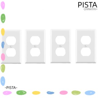 Pista ฝาครอบสวิตช์ไฟ 4 ชิ้น พร้อมสกรู พลาสติก สีขาว