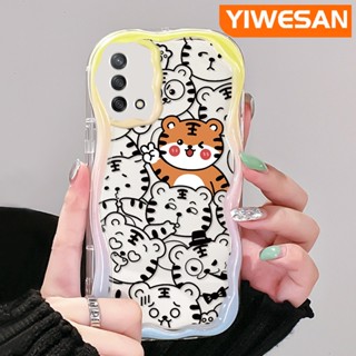 เคสโทรศัพท์มือถือแบบนิ่ม ใส กันกระแทก ลาย Good Luck Tiger Mascot สีครีม สําหรับ OPPO A74 4G A95 4G F19 F19S Reno 6 Lite