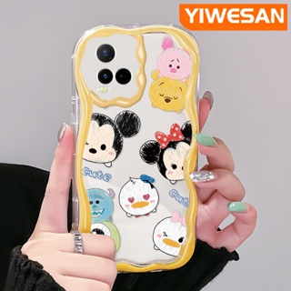 เคสโทรศัพท์มือถือแบบใส กันกระแทก ลายการ์ตูนมิกกี้ มินนี่เมาส์น่ารัก สีครีม สําหรับ VIVO Y21 2021 Y21G Y33s Y21s Y21e Y21a Y21t T1x 4G