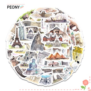 Peonypavilion สติกเกอร์ PVC ลายสถาปัตยกรรม หลากสี 126 ชิ้น DIY