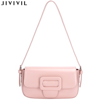 JIVIVILกระเป๋าบาแกตต์ผู้หญิง Niche Design Retro One Shoulder Underarm Bag