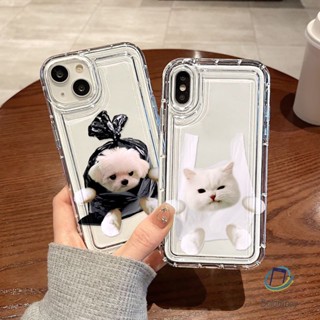 คู่เคสโทรศัพท์โปร่งใสสำหรับ Iphone 11 XR 7Plus 12 13 14 Pro Max 8 Plus X XS หมาแมวน่ารัก ล้างเปลือกกันกระแทกแบบอ่อน