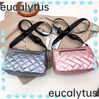 Eucalytus1 กระเป๋าสะพายไหล่ ผ้าฝ้าย และผ้าไนล่อน ลายอวกาศ แฟชั่นฤดูหนาว สําหรับสตรี