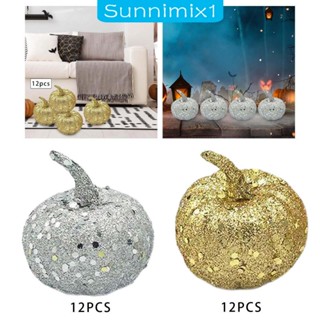 [Sunnimix1] ฟักทองโฟมประดิษฐ์ 6.5 ซม. สําหรับตกแต่งบ้าน ฮาโลวีน 12 ชิ้น