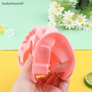 Luckyhouse0^^ แม่พิมพ์ซิลิโคน รูปไดโนเสาร์ 8 ช่อง สําหรับตกแต่งเค้ก ขนมหวาน เยลลี่ สบู่ 1 ชิ้น