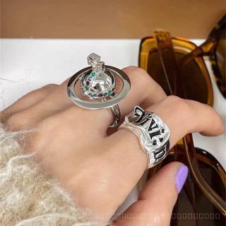 0809-YWTY-JZ Xiempress Weiweian Belt Buckle Modeling Ring Three-Dimensional Saturn Diamond Ring Dark Style Designer Model Couple G2BY