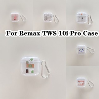 【ของแท้】เคสหูฟัง แบบนิ่ม แบบใส ลายการ์ตูน สําหรับ Remax TWS 10i Pro Remax TWS 10i Pro