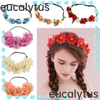 Eucalytus1 มงกุฎดอกไม้ พร็อพถ่ายรูป สําหรับงานแต่งงาน ปาร์ตี้ 2 3 ชิ้น