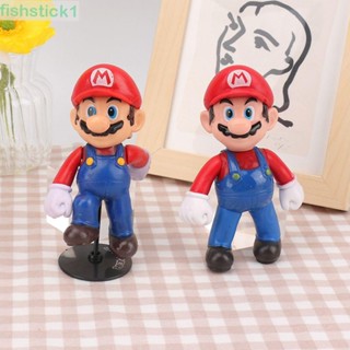 Fishstick1 โมเดลตุ๊กตาอนิเมะ Super Mario ของเล่นสําหรับเด็ก