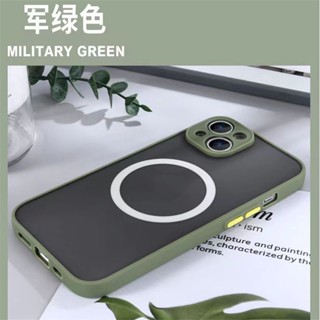 เคสโทรศัพท์มือถือ PC แบบแข็ง แม่เหล็กไร้สาย ดูดซับผิวหนัง สําหรับ Apple Iphone IP13 IP 13 Pro Max IP14 IP 14 Plus IP 14 Pro Max
