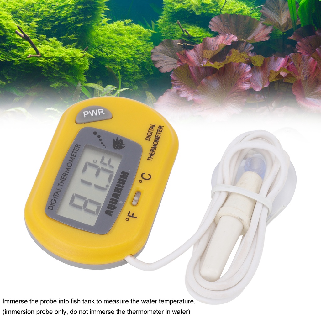 เทอร์โมมิเตอร์ วัดอุณหภูมิน้ำ Centigrade and Fahrenhiet Digital Thermometer Yellow Colour