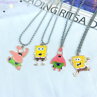 Quentin สร้อยคอโซ่ การ์ตูนน่ารัก เรียบง่าย Patrick Star ผู้ชาย สร้อยคอคู่ SpongeBob