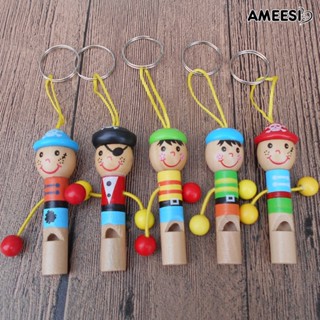 Ameesi เด็ก การ์ตูนโจรสลัด นกหวีดไม้ เครื่องดนตรี ของเล่น พวงกุญแจ ของขวัญ