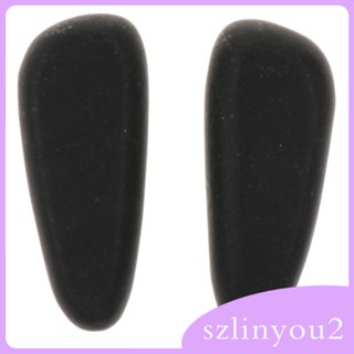 [szlinyou2] หินบะซอลต์ สีดํา แบบพกพา สําหรับนวดผ่อนคลาย สปา ฟิตเนส 2 ชิ้น