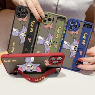 Infinix Hot 20i 12 12i Play สำหรับ Case Cute Cat Mouse เคส เคสโทรศัพท์ เคสมือถือ Wristband Clear Cases