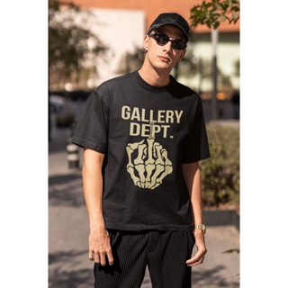 เสื้อยืด พิมพ์ลาย Gallery Dept สีดํา สําหรับผู้ชาย ไซซ์ S-4XL