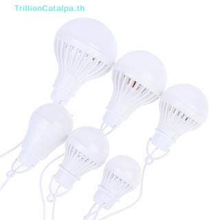 Trillioncatalpa หลอดไฟ LED 5V 3W-12W USB ขนาดพกพา สําหรับตั้งแคมป์ เดินป่า เต็นท์ ท่องเที่ยว ทํางาน TH