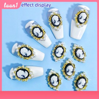 10pc Pearl Shell Alloy Nail Art Jewelry Beauty Head Flower Nail Sticker Diamond Beauty Nail Art Decoration COD