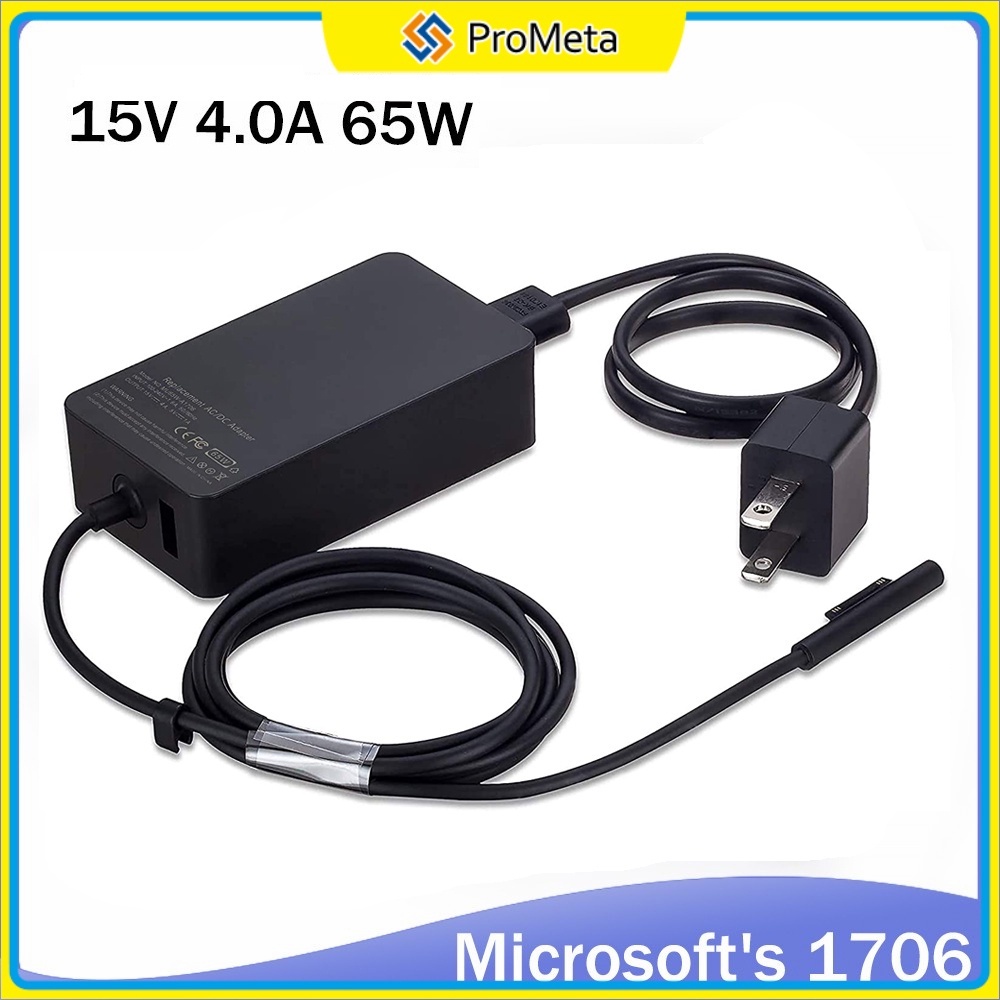 Adapter Microsoft Surface Charger 15V 4A 65W สายชาร์จ Surface Pro 7 3 4 5 6 8 9 X 10 11 Book Go 1 2 3 4 Laptop