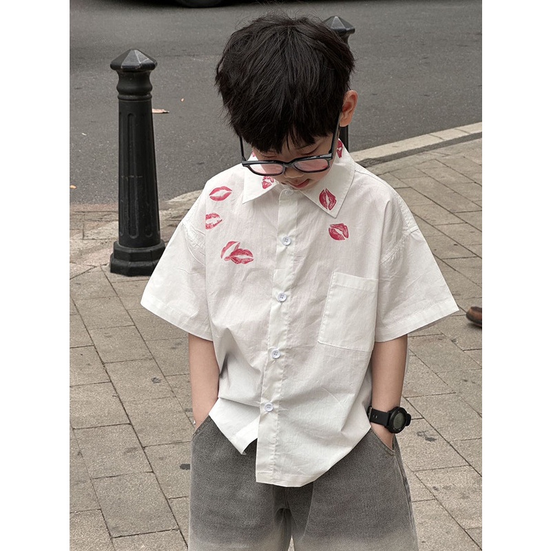 เสื้อเชิ้ตแขนยาว สไตล์ใหม่ แฟชั่นสําหรับเด็กผู้ชาย