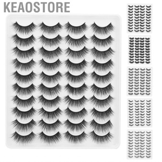 Keaostore False Lashes  Curly Eyelashes Long and Eyelash Soft Skin‑friendly No Foreign Body Sensation Eye Piercing for Beauty Salon Home