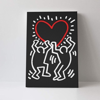 Keith Haring ภาพจิตรกรรมบนผ้าใบ HD ขนาด 40x60 ซม. สําหรับตกแต่งผนังบ้าน