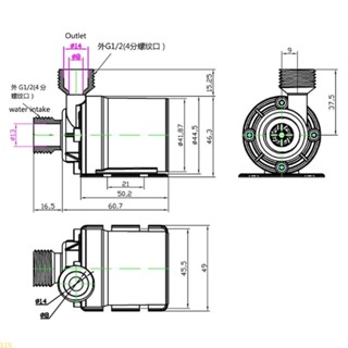 Xin 1 ปั๊มน้ําพลังงานแสงอาทิตย์ DC24V 12V 2 ชิ้น