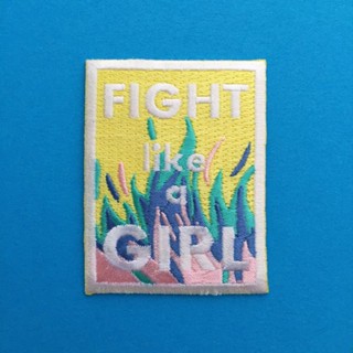 Fight Like A Girl Patch Feminist Embroidered Patch Clearance sale