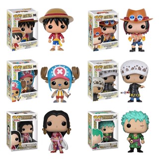 Pop โมเดลฟิกเกอร์ PVC รูปปั้นอนิเมะ One Piece Luffy Ace Zoro Law Chopper Hancock ของเล่นสะสม สําหรับเด็ก