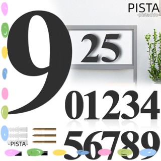 Pista ป้ายบ้านเลขที่ 8 นิ้ว สีดํา สําหรับตกแต่งสวน ประตู