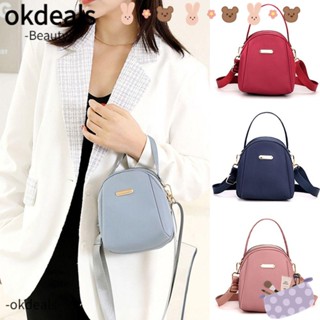 Okdeals กระเป๋าสะพายไหล่ ผ้าไนล่อน กันน้ํา ใส่โทรศัพท์ได้ สําหรับผู้หญิง