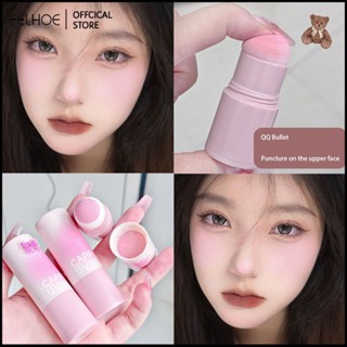 Cappuvini Blush Stick Monochrome Expansion Color Rouge Matte Low Saturation Blush Powder Beauty Makeup Students Sun Red -eelhoe