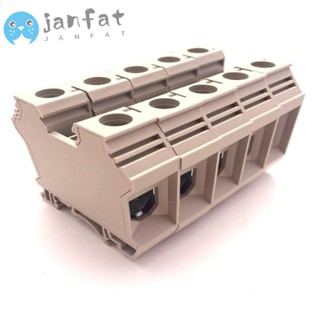 Janfat รางเชื่อมต่อสายไฟ DK35N 150A 1/0-12AWG 600V กันไฟ ประเภทสกรู 5 ชิ้น