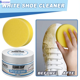 JueFish Small White Shoe Cleaner ทำความสะอาดล้ำลึก, ขจัดสิ่งปนเปื้อน, สีเหลือง, รองเท้าผ้าใบกีฬาแบบไม่ต้องซักทำความสะอาดสิ่งประดิษฐ์ KDURANT