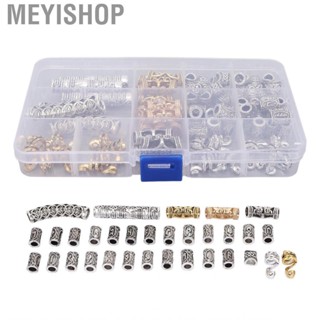 Meyishop Hair Tube Beads  DIY Beard 89pcs Alloy Simple for Daily Use Women