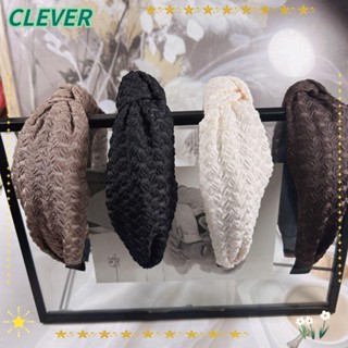 Clever ที่คาดผม ผ้าถัก กันลื่น หรูหรา สําหรับผู้หญิง