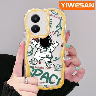 เคสโทรศัพท์มือถือแบบนิ่ม ใส กันกระแทก ลายการ์ตูนนักบินอวกาศ สําหรับ VIVO Y22 Y22s