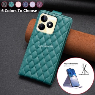 เคสโทรศัพท์มือถือหนัง ฝาพับ กันกระแทก พร้อมช่องใส่บัตร สําหรับ Realme C51 C53 C55 Nfc C 51 C 53 C 55 RealmeC51Nfc RealmeC53Nfc RealmeC55Nfc