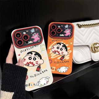 เคสโทรศัพท์มือถือ แบบนิ่ม ลายกราฟฟิตี้ชินจัง ขนาดใหญ่ สําหรับ Apple Iphone 14promax 13pro 12 11 7p 7YDN